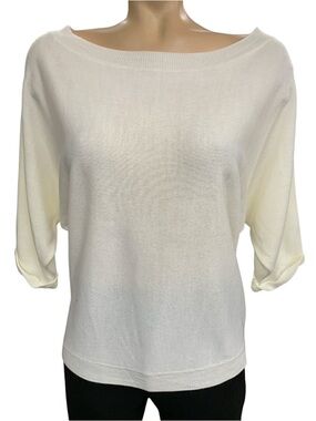 Soho Off-the-Shoulder Lightweight Sweater - White Size XS